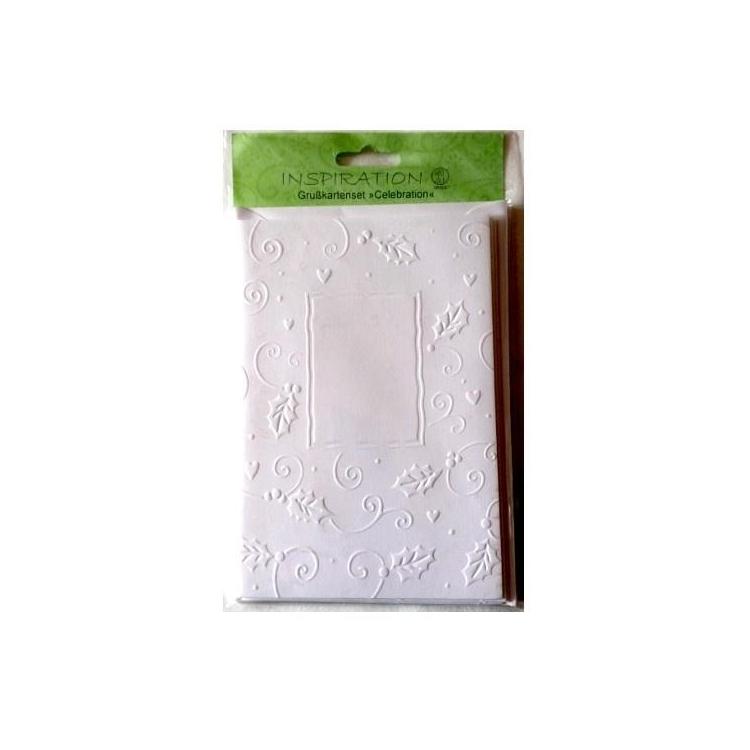 Karnety tłoczone + koperty 5szt Jemioła