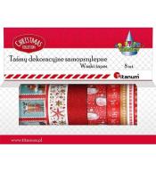 Taśmy washi tape świąteczne 8szt