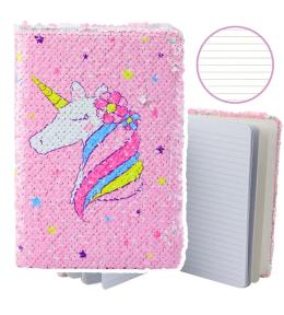 Notatnik A5/80K linia dwukolorowe Jednorożec