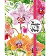 Notatnik ozdobny 165x238/80K kratka Storczyki