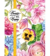 Notatnik ozdobny 165x238/80K kratka Bratki FRESH