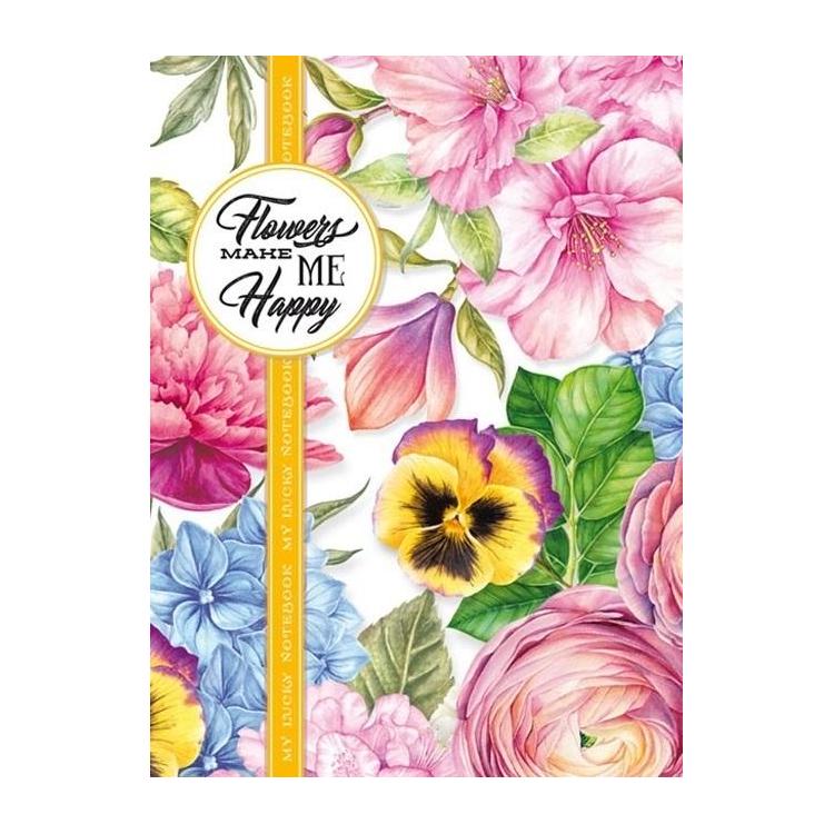 Notatnik ozdobny 165x238/80K kratka Bratki FRESH