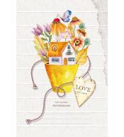 Notatnik ozdobny 143x210/64K linia Doniczka