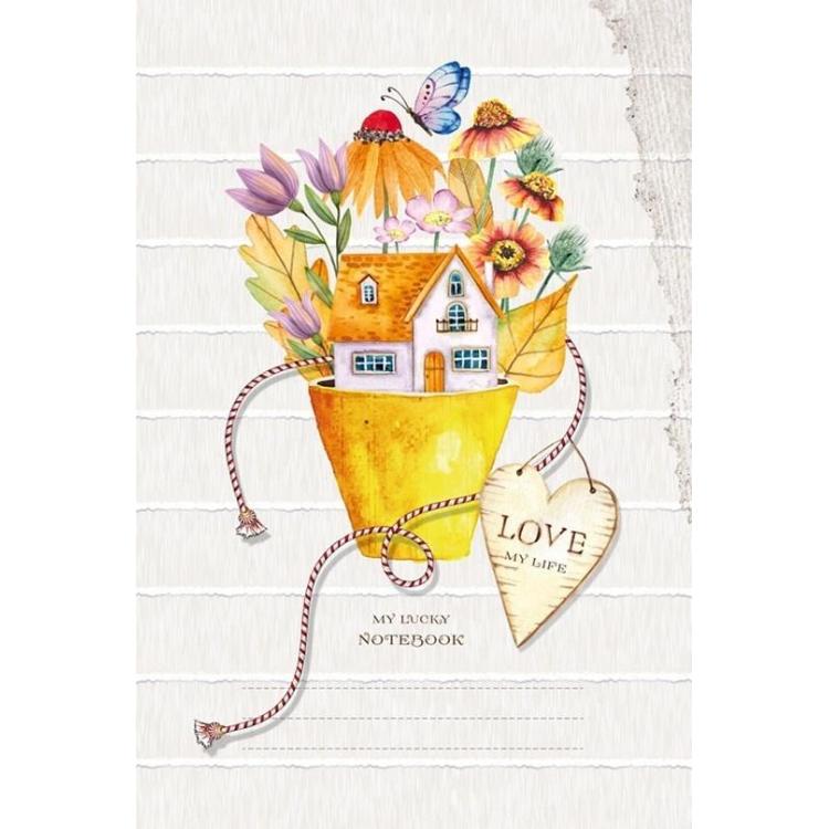 Notatnik ozdobny 143x210/64K linia Doniczka