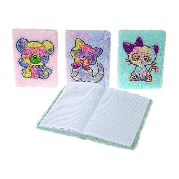 Notes A5 w okładce pluszowej MIX