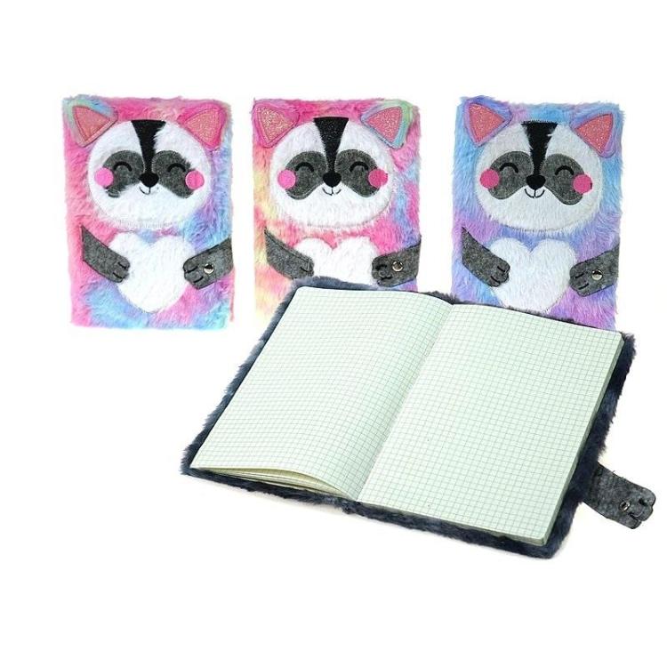 Notes A5/40K z okładką pluszową MIX