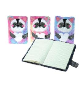 Notes A5/40K z okładką pluszową MIX