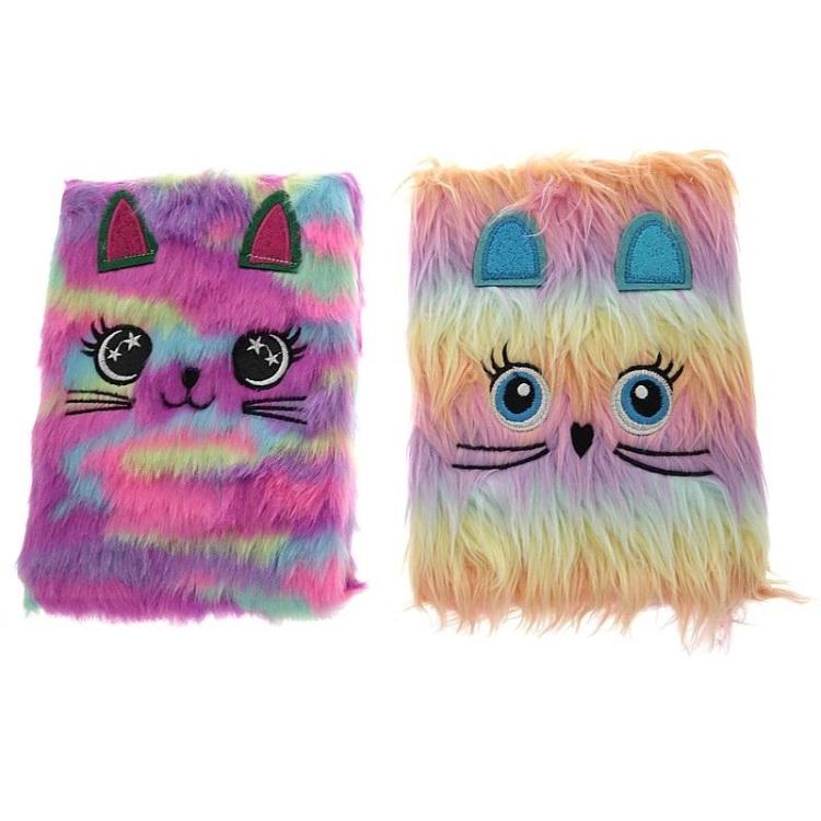 Notes A5 pluszowy kotek MIX