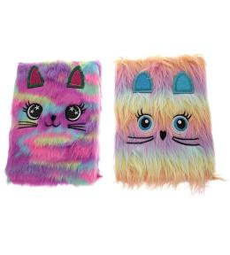 Notes A5 pluszowy kotek MIX