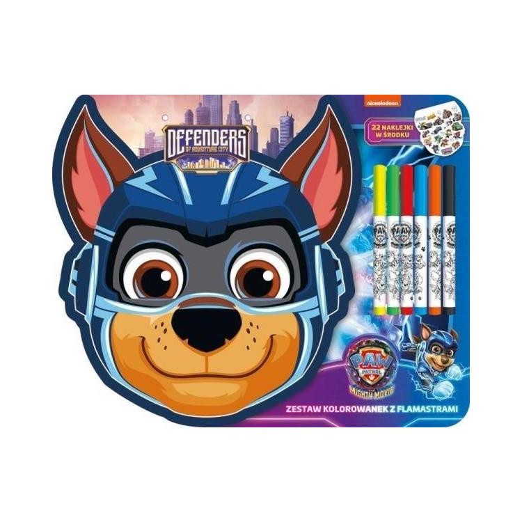 Zestaw kolorowanek z flamastrami 48el Psi Patrol