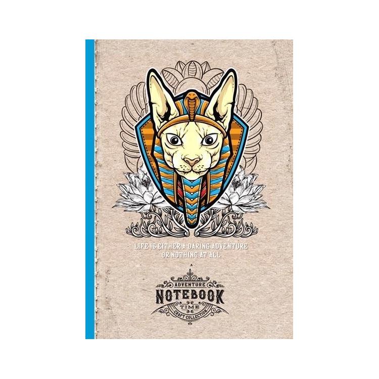 Notatnik ozdobny 143x210/64K kratka Kot Faraon