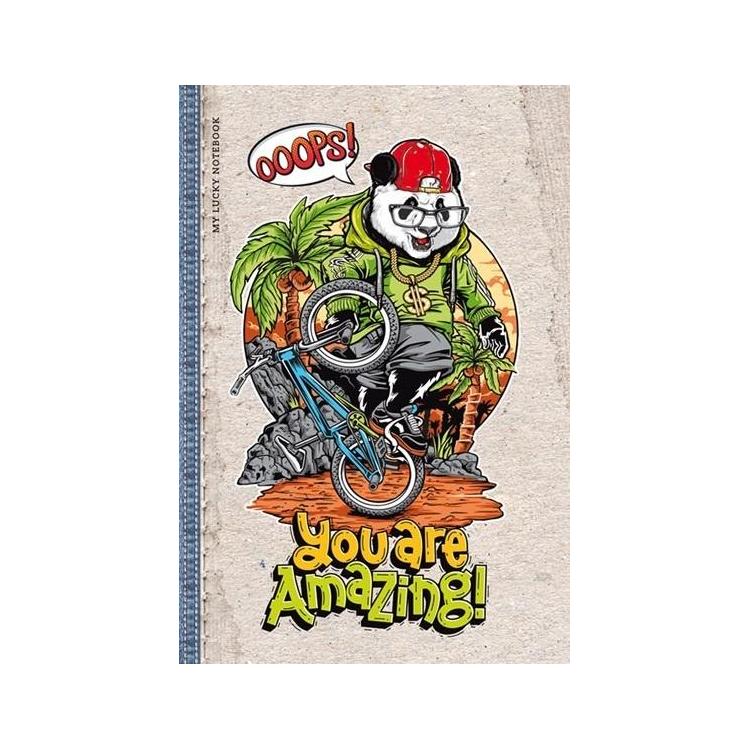 Notatnik ozdobny 143x210/64K linia Panda