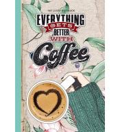 Notatnik ozdobny 143x210/64K kratka Kawa