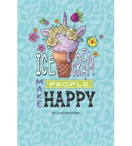 Notatnik ozdobny 143x210/64K linia Lody