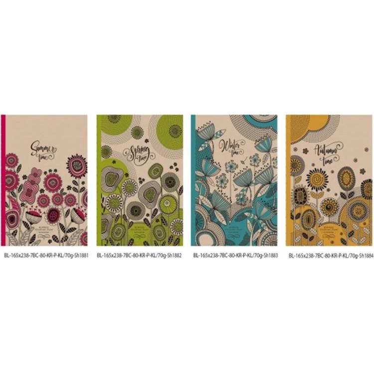 Notatnik ozdobny 165x238/80K kratka TW FRESH