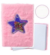 Notatnik pluszowy A5/80K linia Gwiazda z konfetti