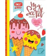 Pamiętnik 135x197/48K kratka TW brokat Słodycze