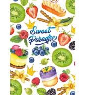 Notatnik ozdobny 143x210/80K kratka Owoce