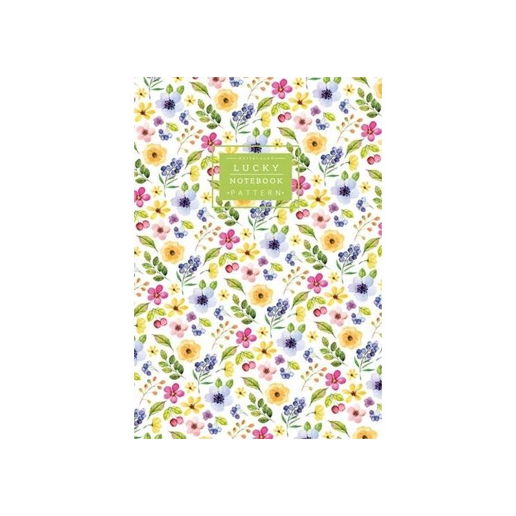 Notatnik ozdobny 64 strony linia Kwiaty zielony