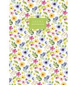 Notatnik ozdobny 64 strony linia Kwiaty zielony