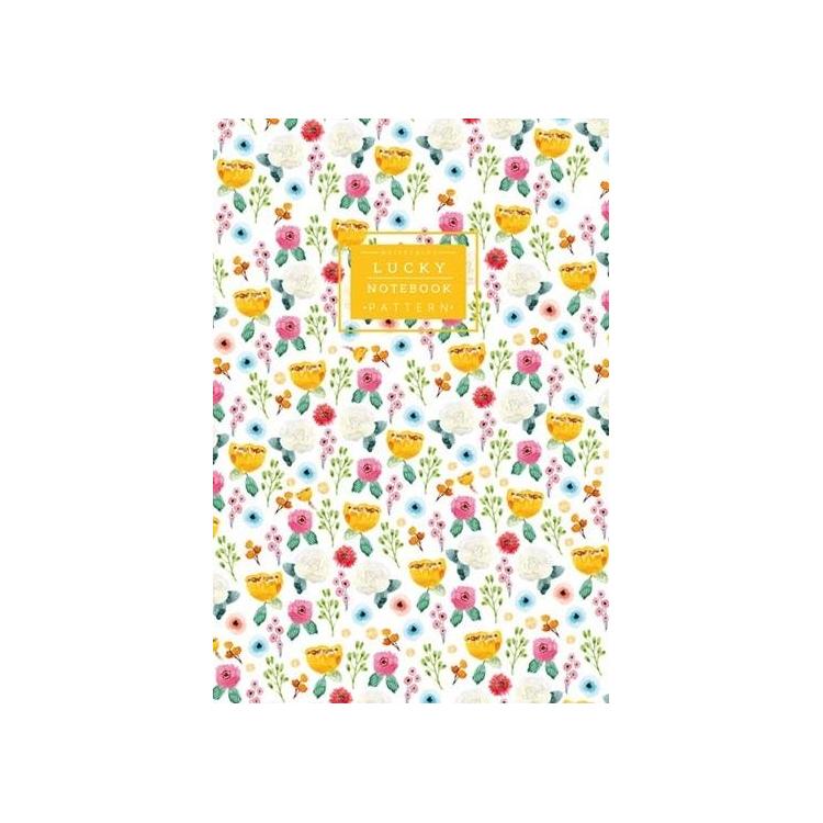 Notatnik ozdobny 64 strony linia Kwiaty żółty