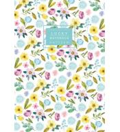 Notatnik ozdobny 64 strony linia Kwiaty niebieski