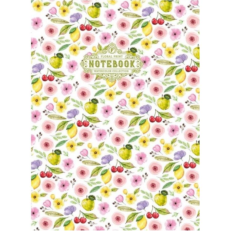 Notatnik ozdobny 64 strony kratka Kwiaty zielone