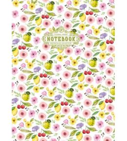 Notatnik ozdobny 64 strony kratka Kwiaty zielone