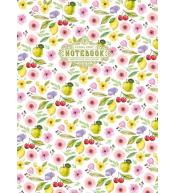 Notatnik ozdobny 64 strony kratka Kwiaty zielone