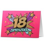 Zaproszenie Urodziny 18 (5szt)