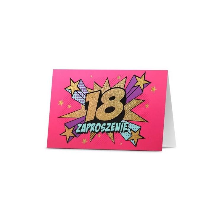 Zaproszenie Urodziny 18 (5szt)