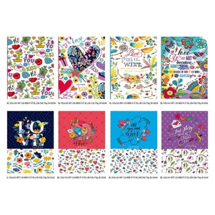 Notatnik ozdobny 105x165/120K krat/lini/gładk FREH