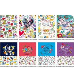 Notatnik ozdobny 105x165/120K krat/lini/gładk FREH