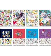 Notatnik ozdobny 105x165/120K krat/lini/gładk FREH