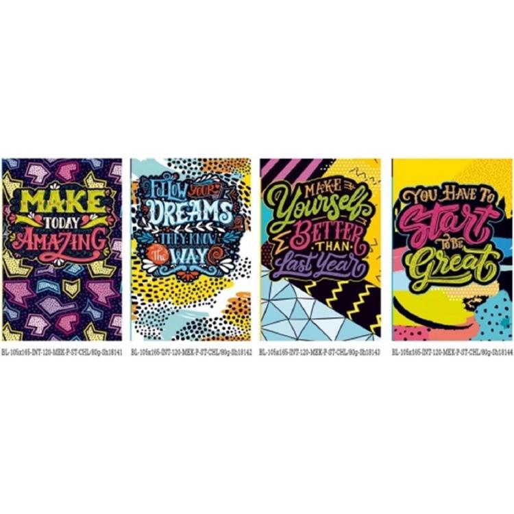 Notatnik ozdobny 105x165/120K gładki FRESH