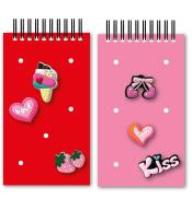 Notes na spirali 15x8,5cm z przypinkami mix