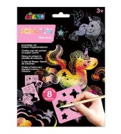 Wydrapywanki z szablonami - Jednorożec