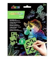 Wydrapywanki z szablonami - Dinozaury