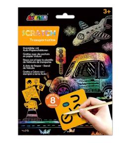 Wydrapywanki z szablonami - Transport