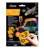 Wydrapywanki z szablonami - Transport