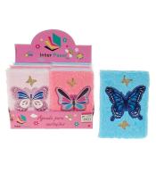 Notes A5 w okładce pluszowej Motyle MIX