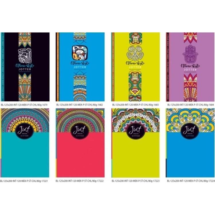 Notatnik ozdobny 125x205mm 120K gładki usztywniany