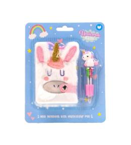 Notatnik pluszowy mini A7 z długopisem