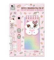 Notes z bransoletką pin-up kotek