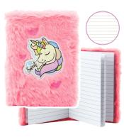 Notatnik pluszowy A6/80K linia Jednorożec różowy