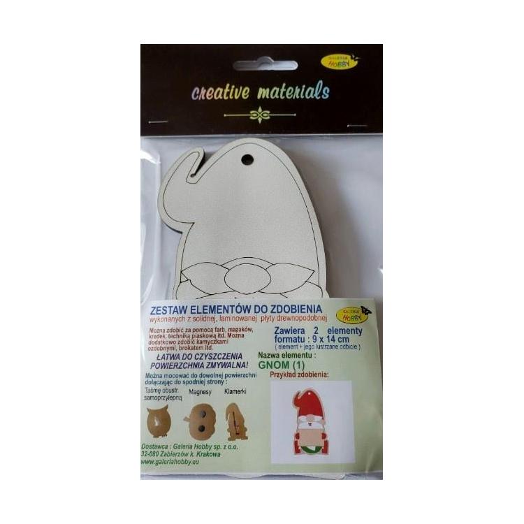 Zestaw do zdobienia ze sklejki Mikołaj