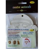 Zestaw do zdobienia ze sklejki Mikołaj