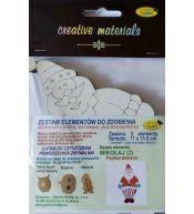 Zestaw do zdobienia ze sklejki Mikołaj