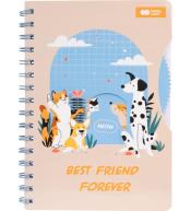 Notes na spirali A5/80K Cat&Dog HAPPY COLOR