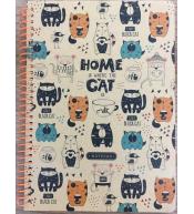 Kołonotatnik A5/80K kratka kraft Zabawne kotki